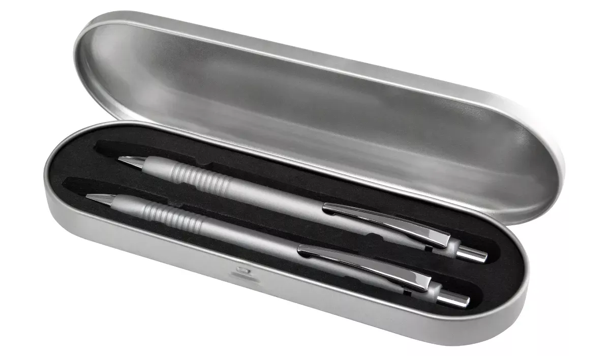 Metall-Box für 2 Schreibgeräte