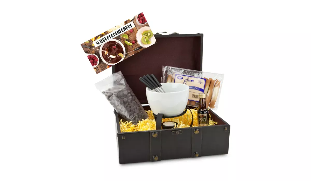 Gift box/Present set: Chocolate fondue