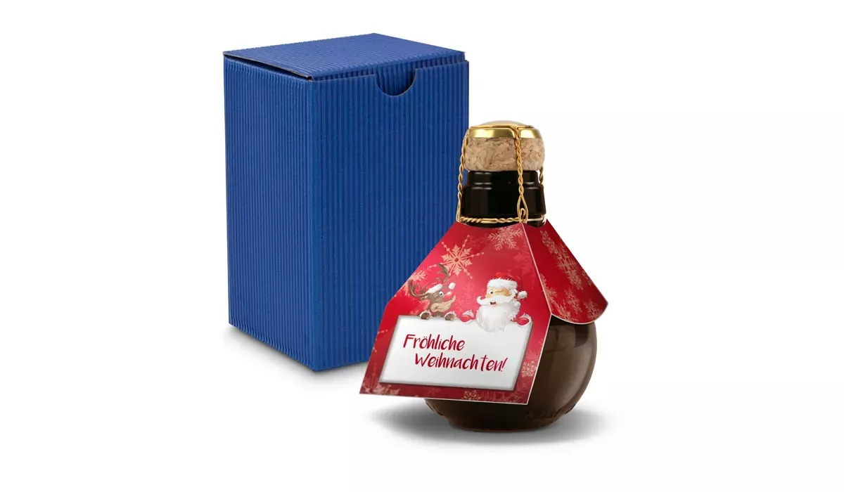 Small sparkling wine Fröhliche Weihnachten - gift box blue, 125 ml
