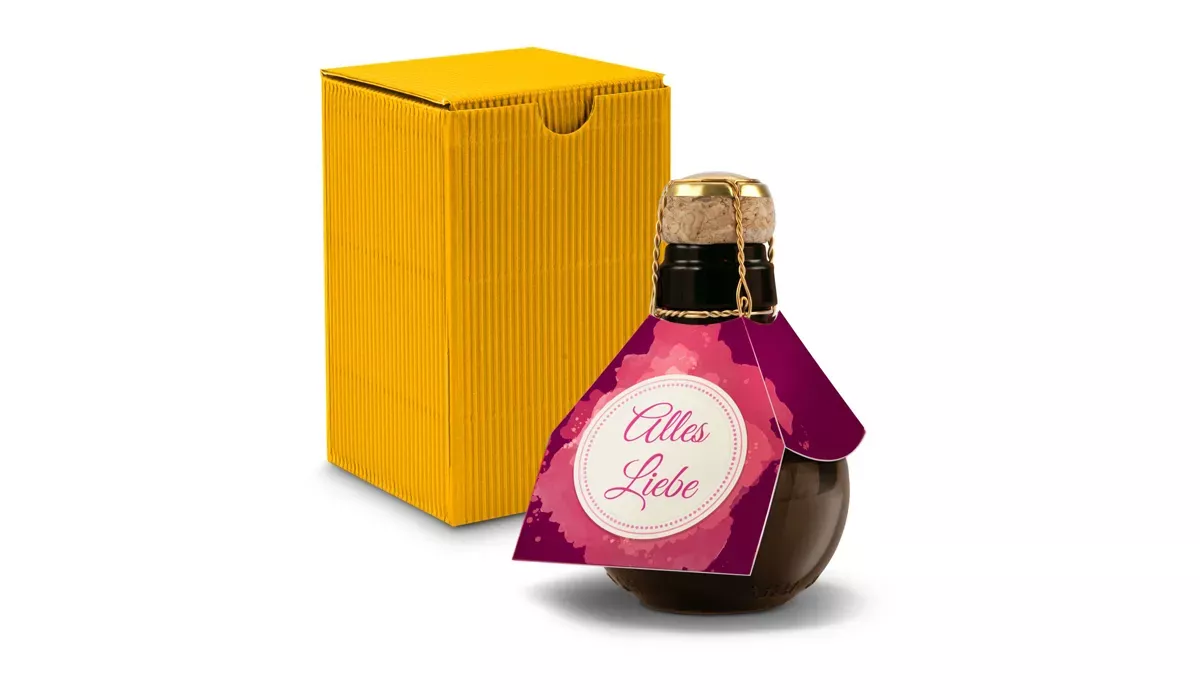 Origineller Sekt Alles Liebe - Geschenkkarton, 125 ml