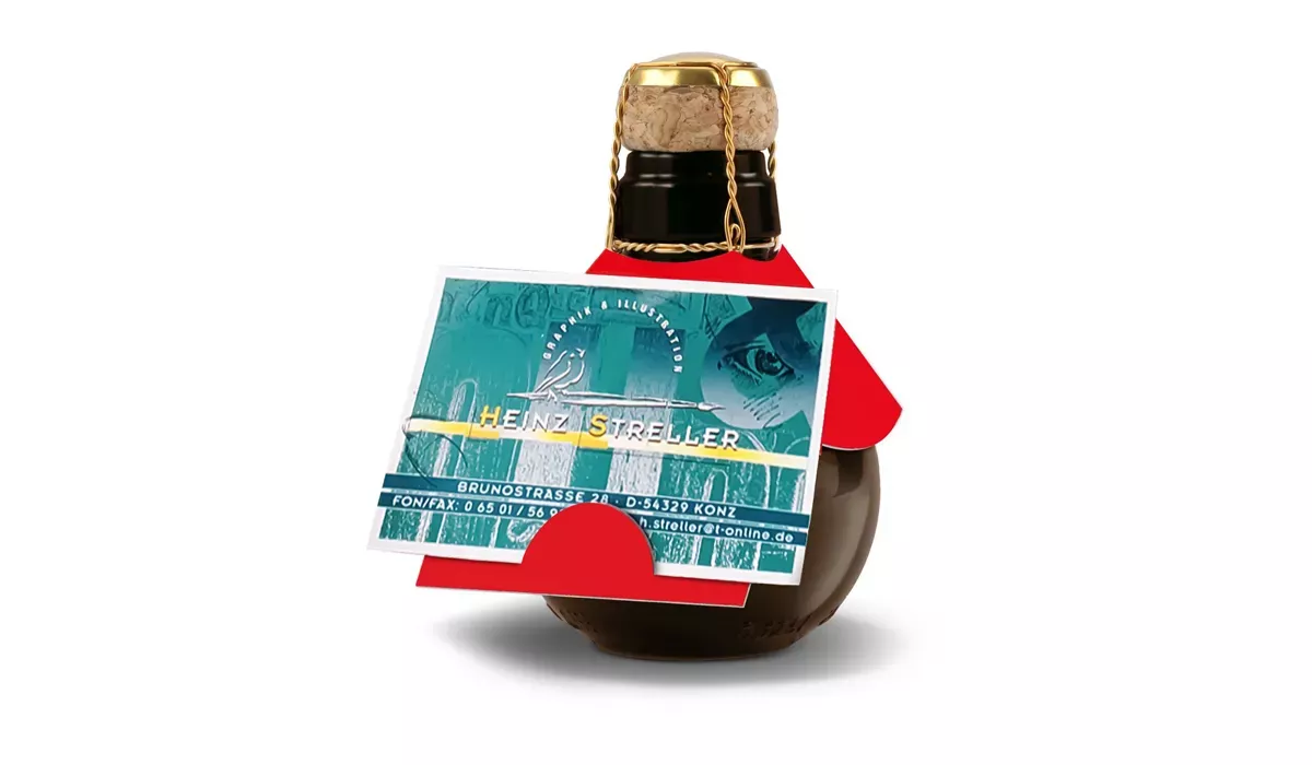 Small sparkling wine business card holder, 125 ml