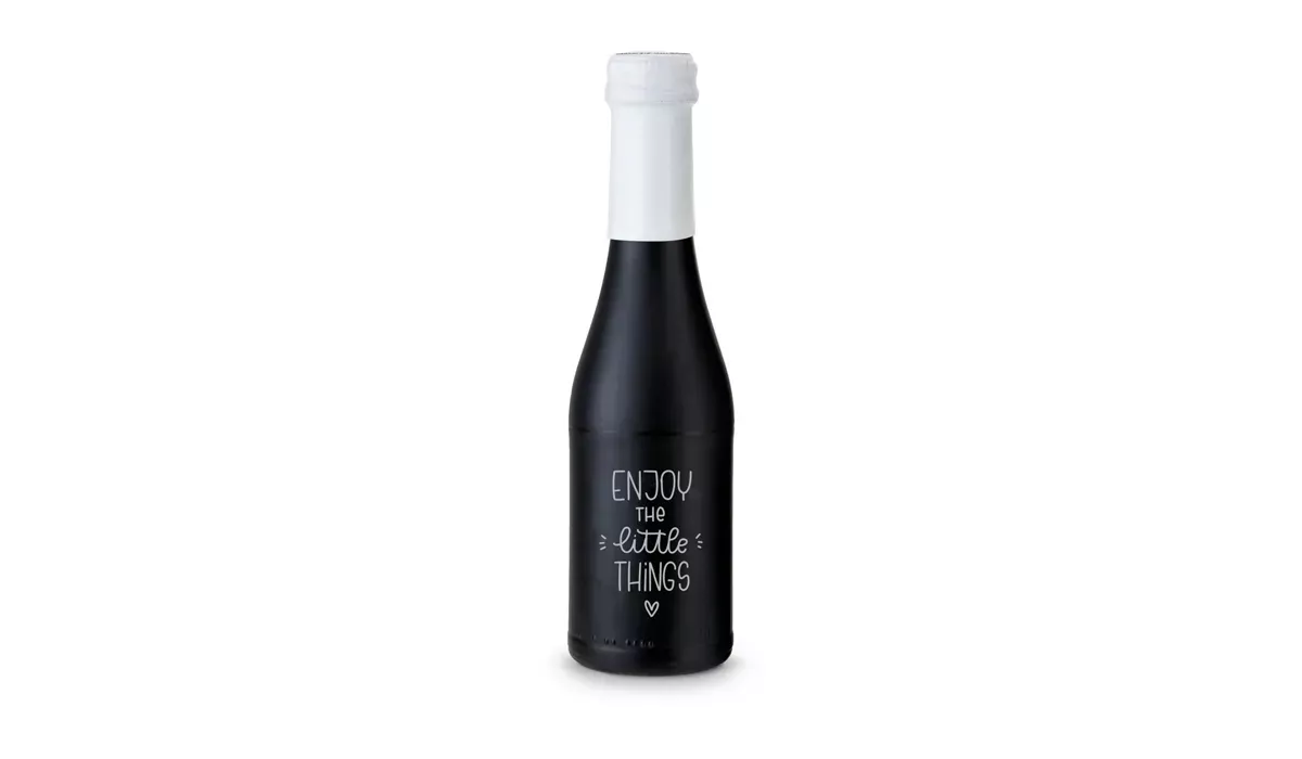 Promo Secco Piccolo - Fl. schwarz matt - Kapsel weiß, 0,2 l