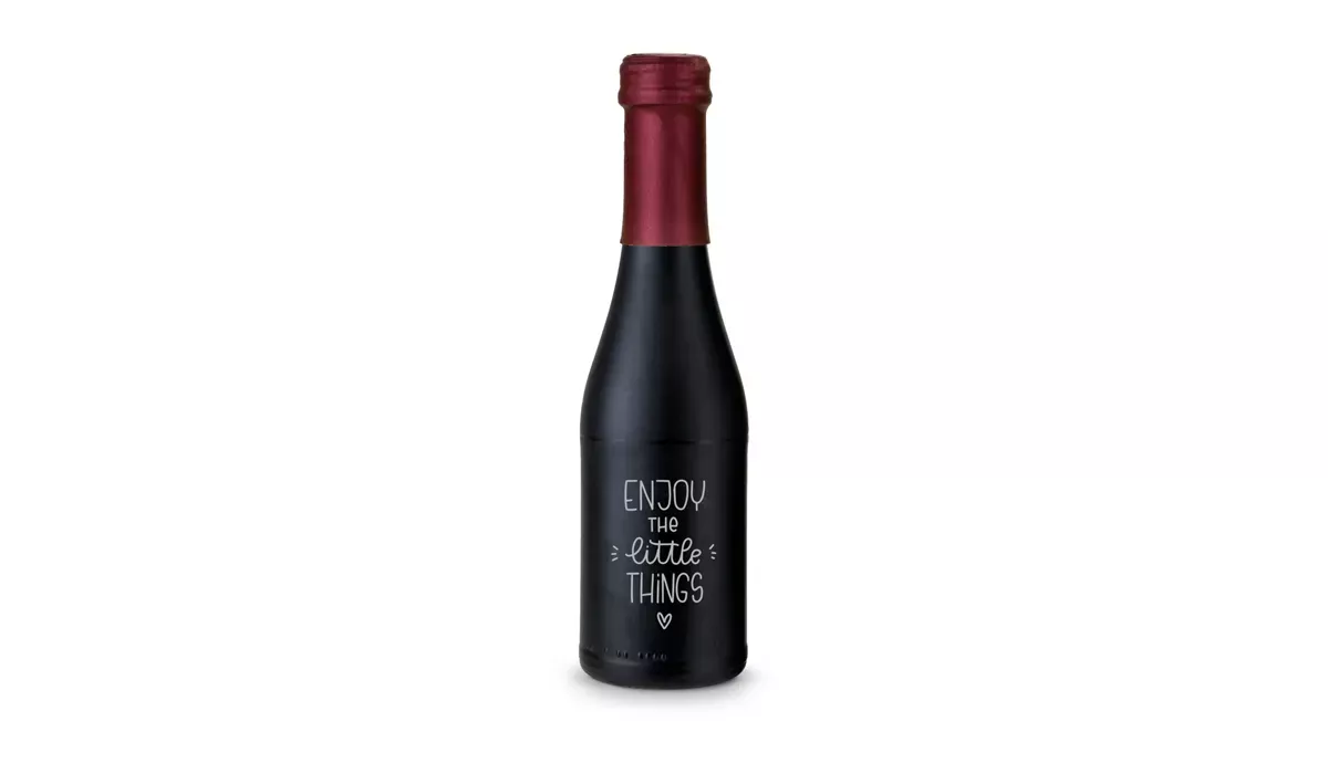 Promo Secco Piccolo - bottle black matted - Capsule Bordeaux red, 0.2 l