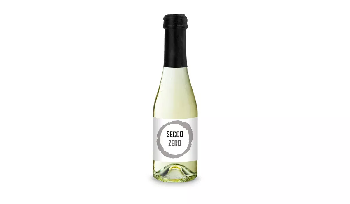 Secco ZERO - bottle clear - Capsule black, 0.2 l