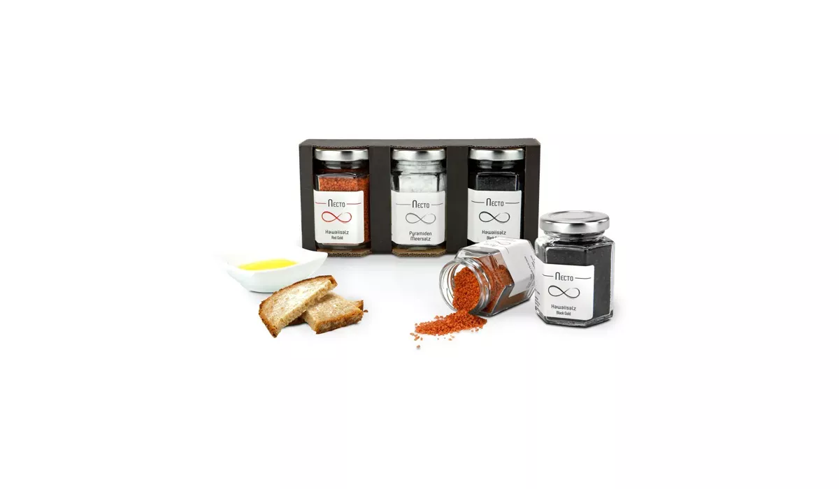Gift articles/present articles: Sea salts, set of 3 with 270 g
