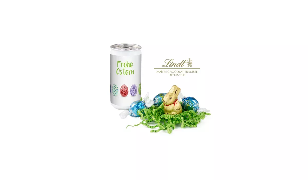 Gift product / gift article: Lindt-Easter Surprise - Label: Frohe Ostern - Egg row
