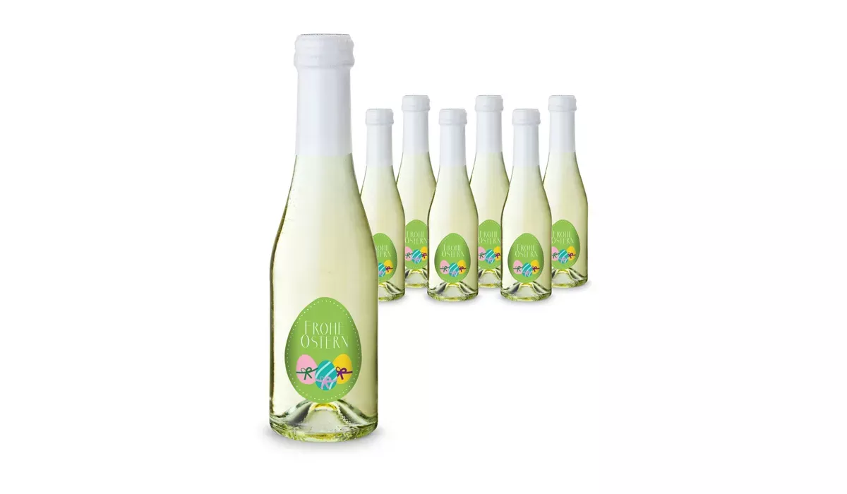 Oster-Piccolo - 6 x Secco Piccolo 0,2 l, Flasche klar