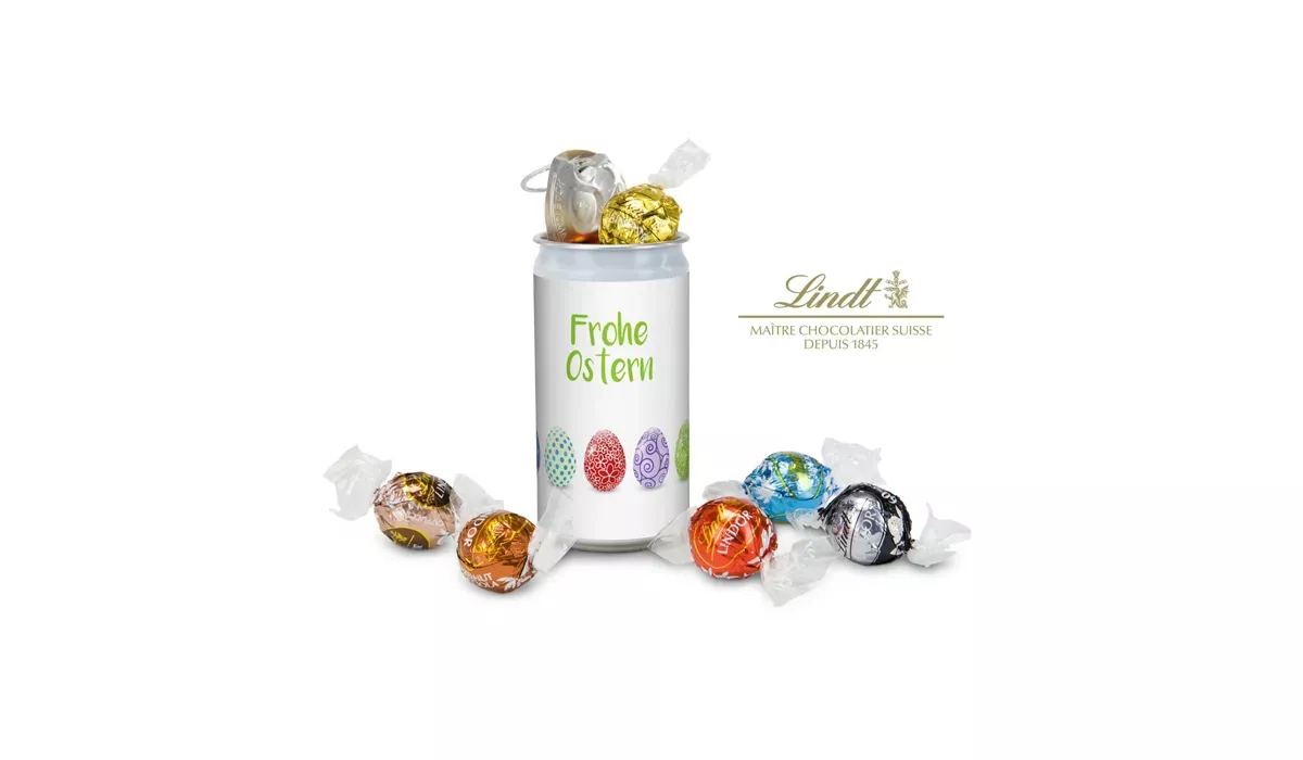 Gift product / gift article: Lindt Secret Easter - Label Happy Easter - EggsRow