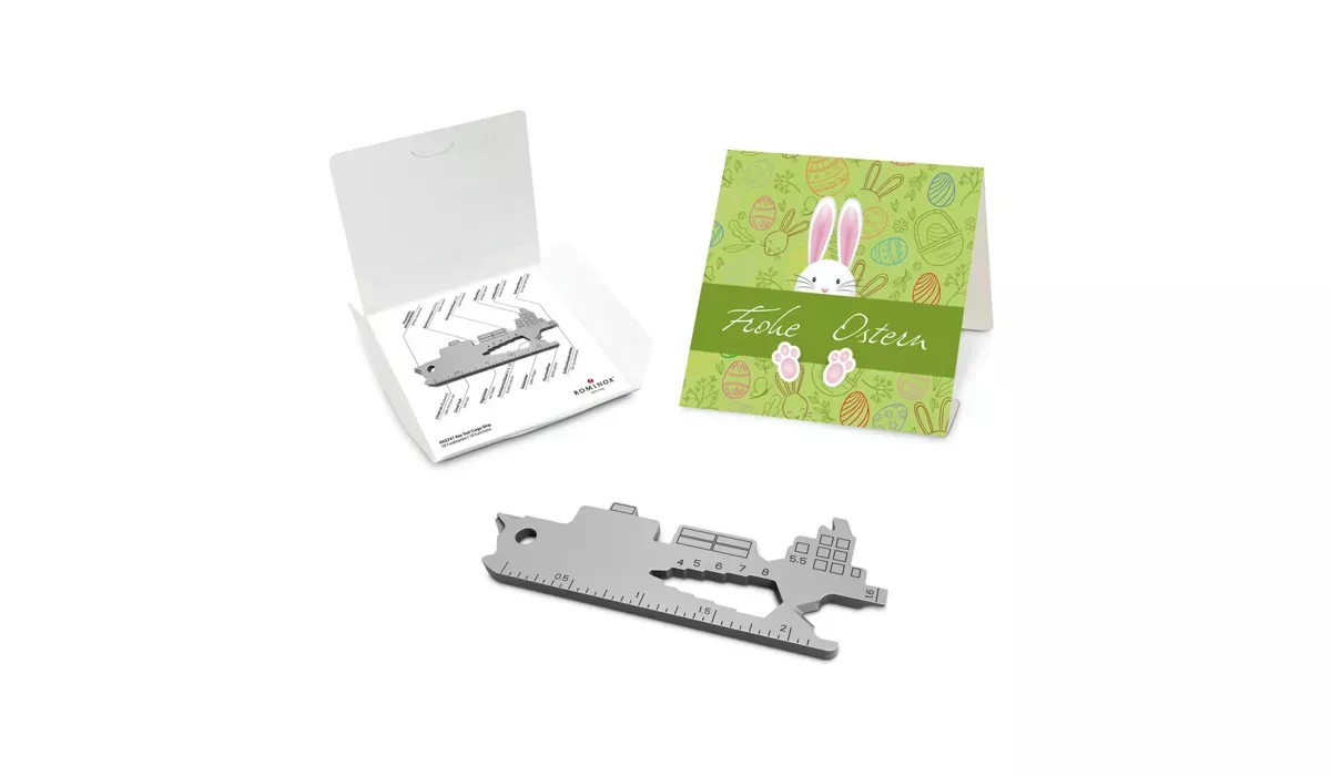 ROMINOX® Key Tool Cargo Ship (19 Funktionen) Frohe Ostern Hase