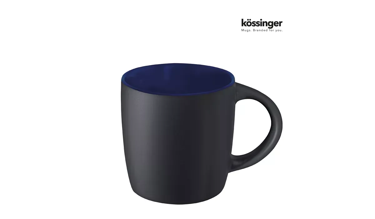 Mug Ennia Black Inside 250 ml - outside matte black-darkblue