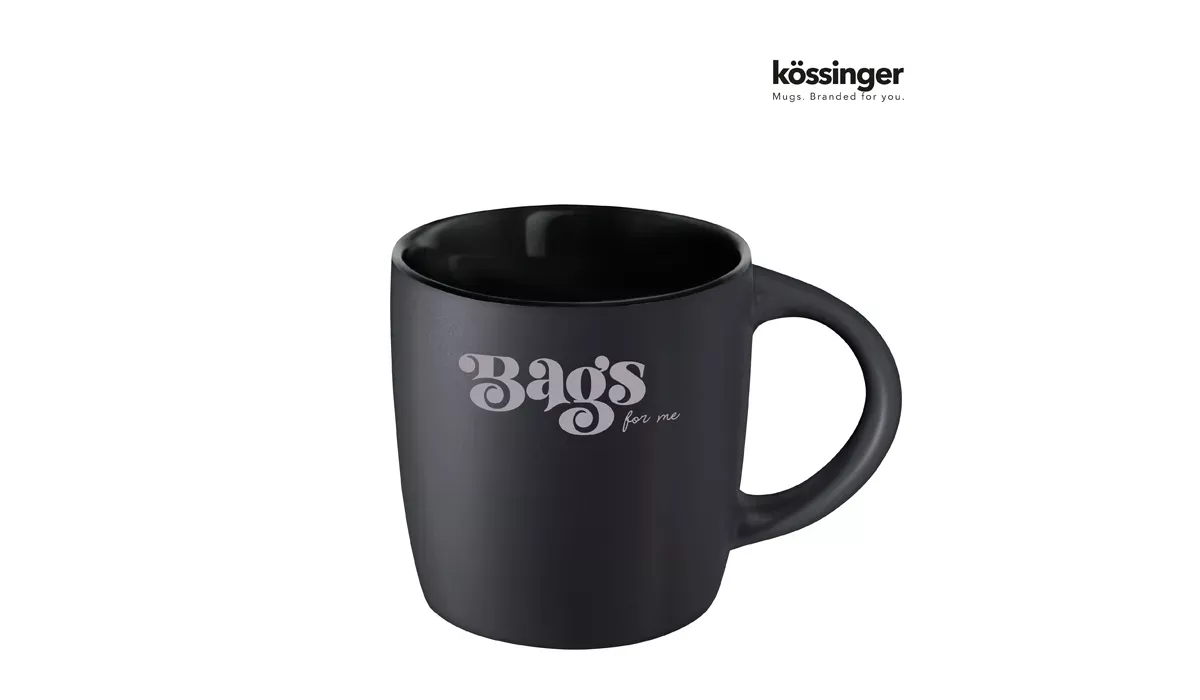 Mug Ennia Black Inside 250 ml - outside matte black-black