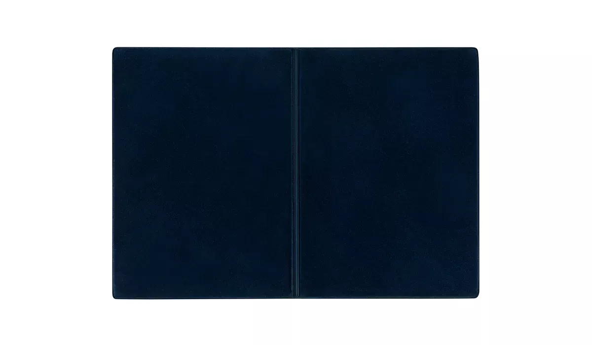 Ausweistasche 2-fach Velours blau