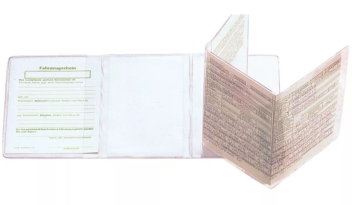 Car License Pouch Clear