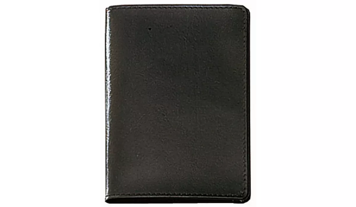ID card pouch Lefa fabricOpen edge black 5 compartments