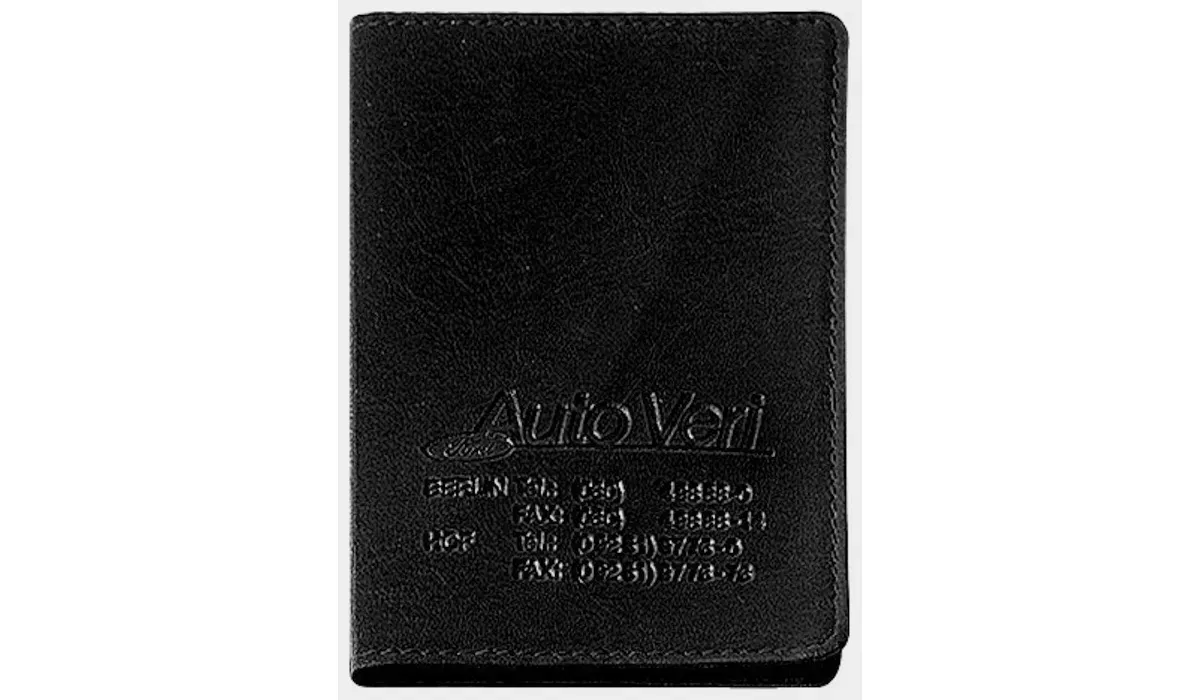 Ausweistasche Paper Label 2G schwarz gefüttert