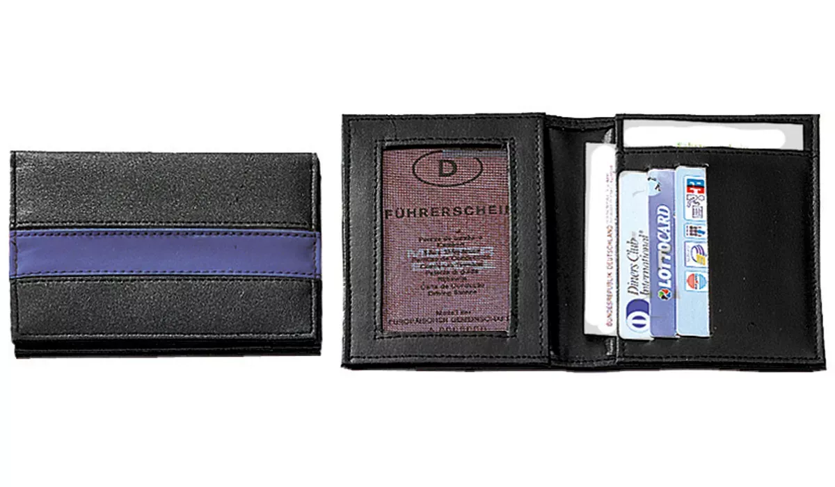 Ausweistasche ColourLogo schwarz/blau