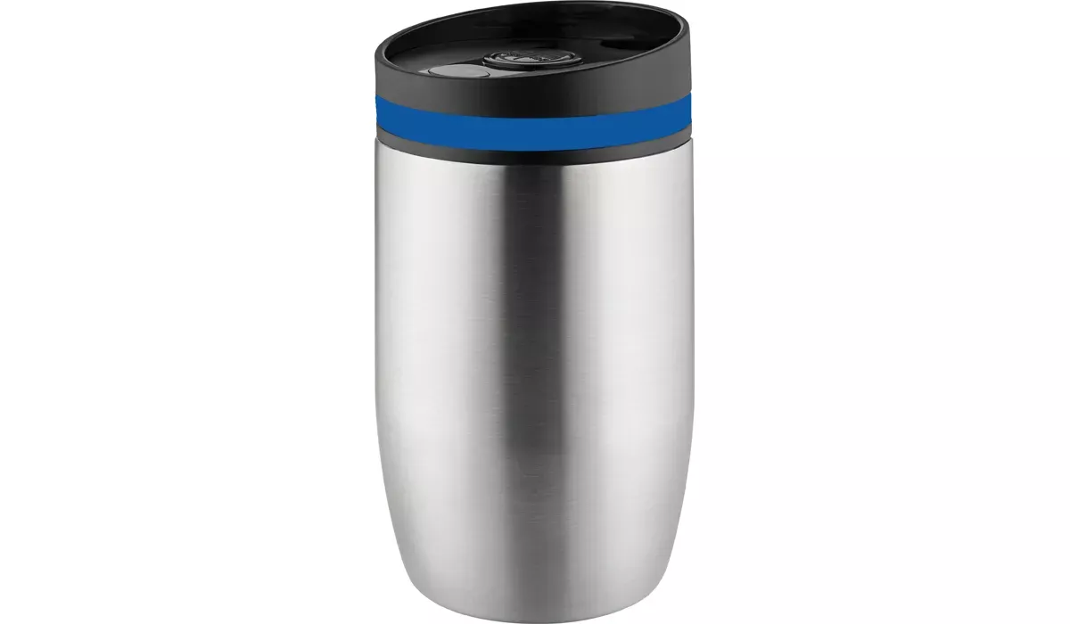 Thermo Mug CremaOfficinaBudget silver/Ring blue