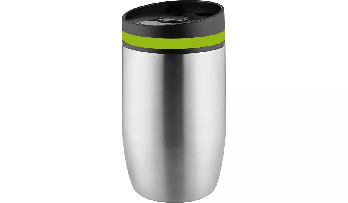 Thermo Mug CremaOfficinaBudget silver/ring green