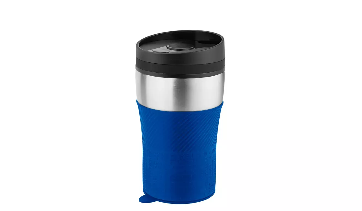 Thermobecher CremaOfficinaMagic silber/blau