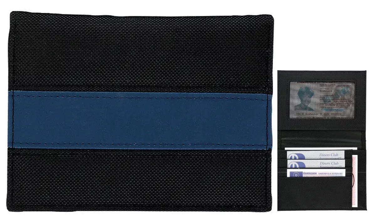 Ausweistasche ColourLane schwarz/blau