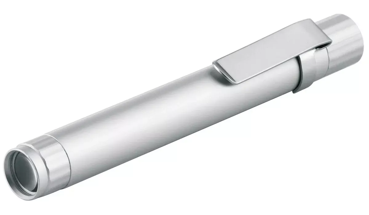 LED Megabeam Lamp TechPen silver (Warm White Light)