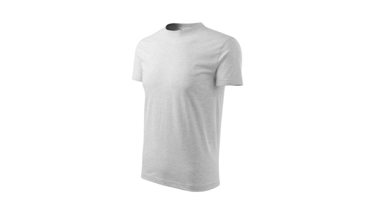 BASIC 138 Kinder T-Shirt - hellgrau melliert