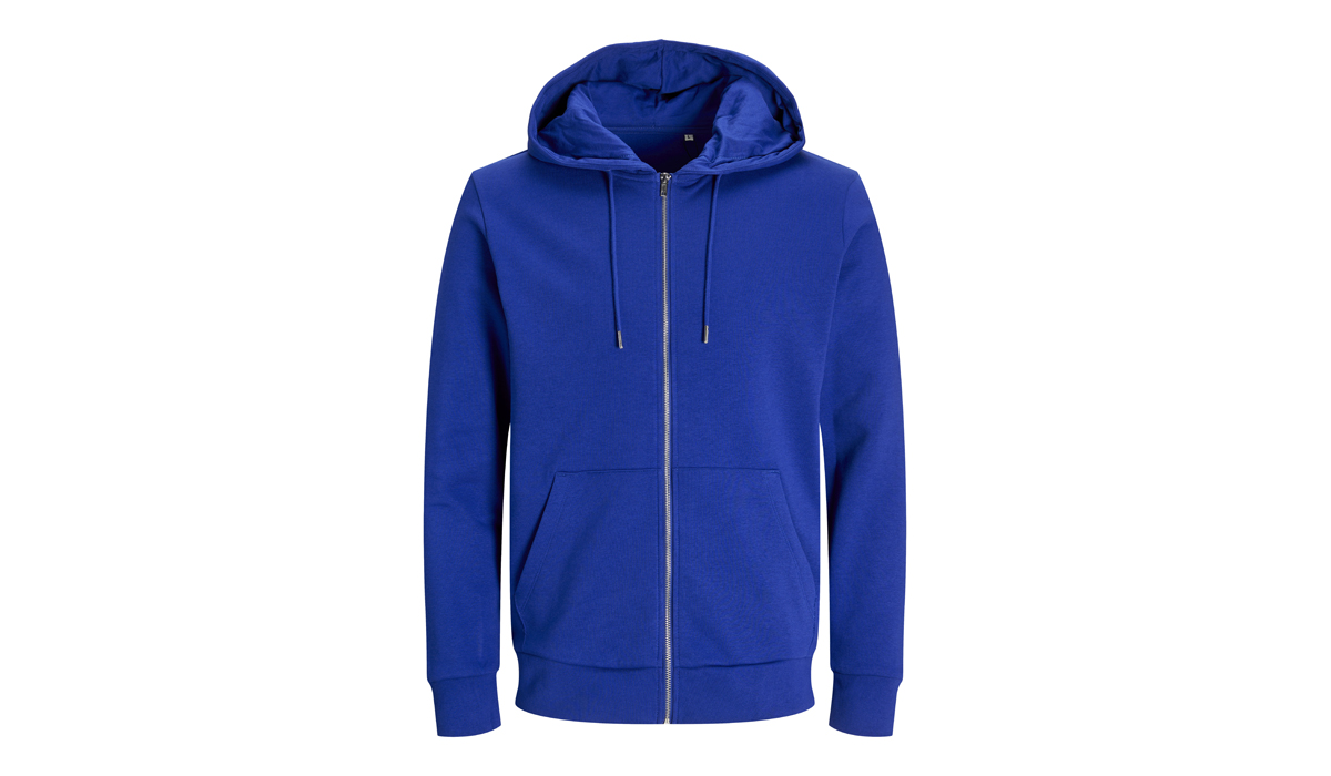 JACK & JONES - JACK & JONES - Day Zip Hooded Sweat BLK3907 - SURF THE WEB BLUE