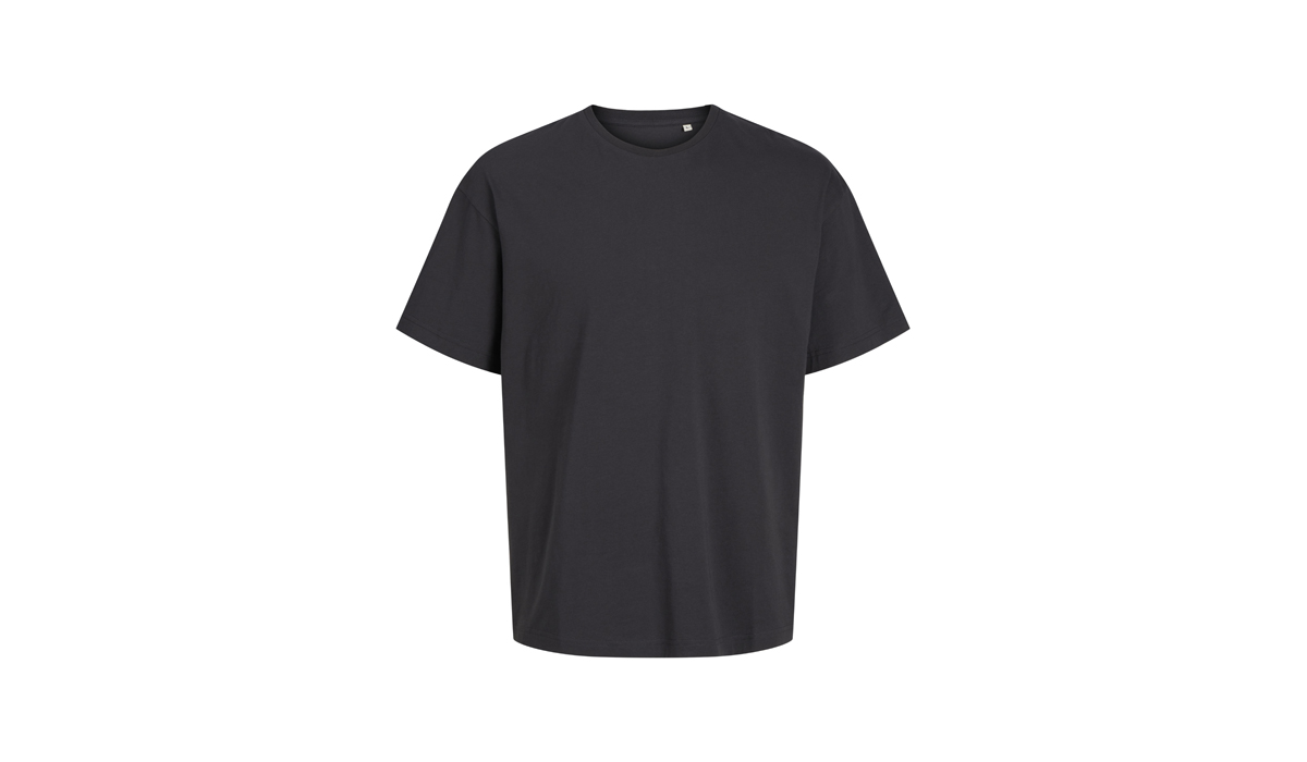 JACK & JONES - Frame Oversize Tee BLK 3911 - ASPHALT