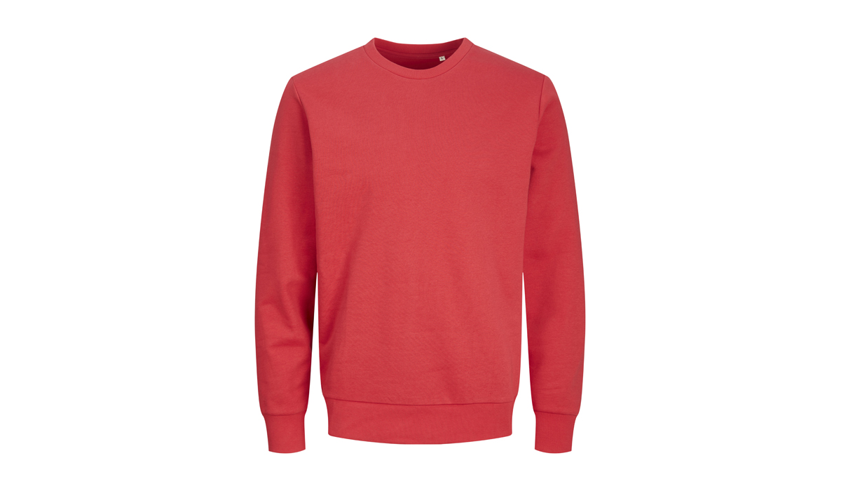 JACK & JONES - Tour Crew Neck Sweat BLK3900 - LIPSTICK RED
