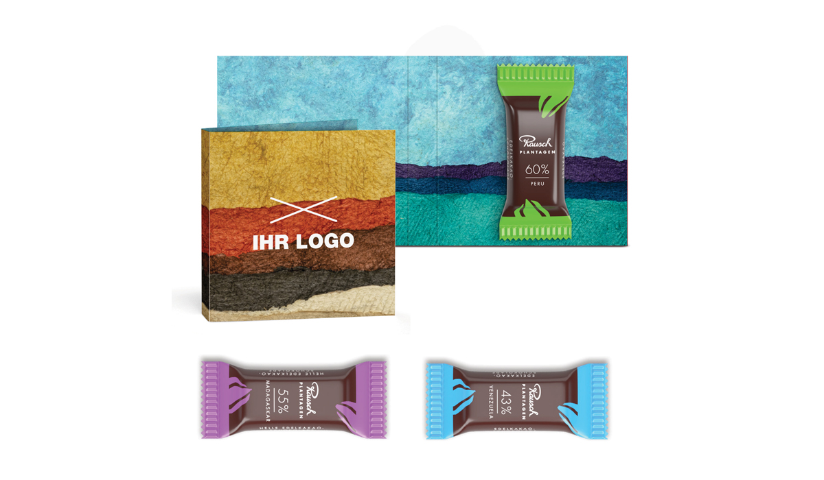 Rausch Plantations Minis in advertising folding card