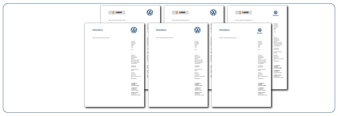 Briefbogen VW - Nutzfahrzeuge - Service