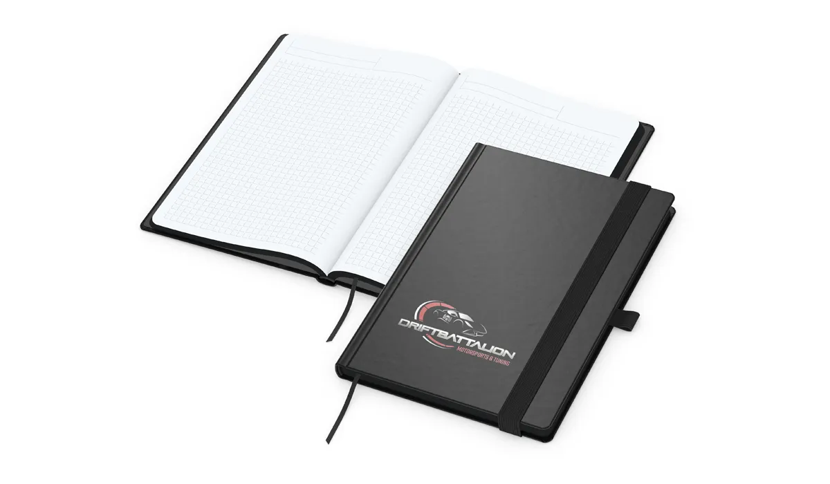 Notizbuch Black-Book A5 Bestseller Siebdruck-Digital