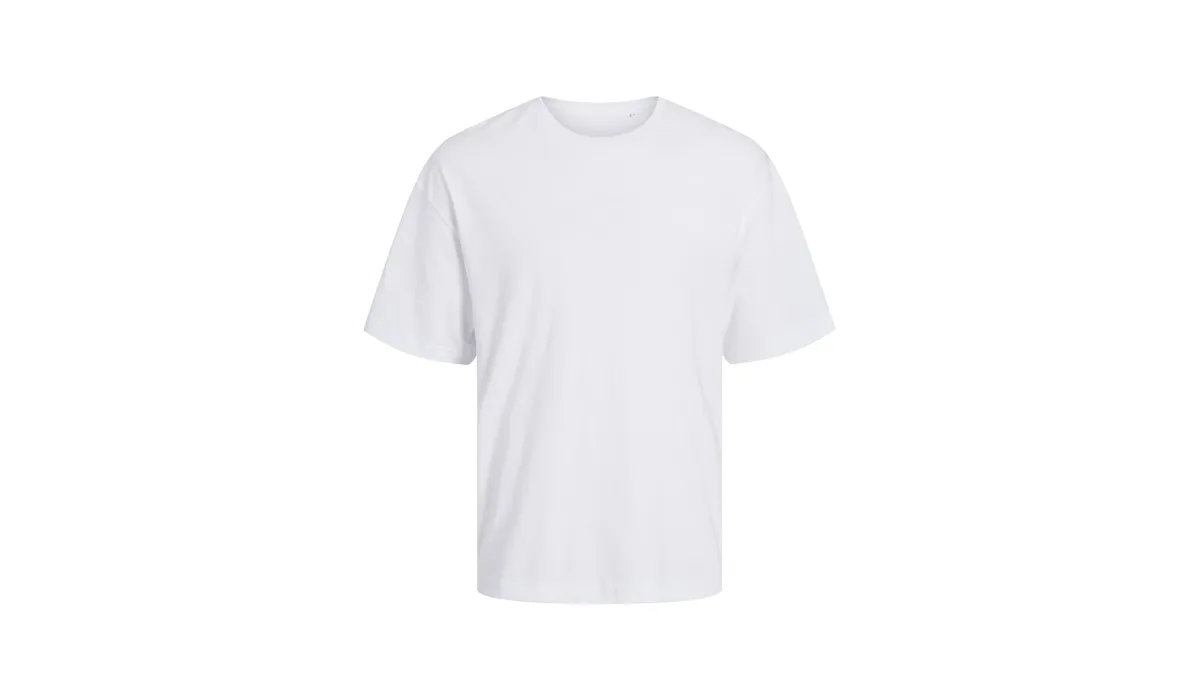 JACK & JONES - Frame Oversize Tee Blk 3911 - white