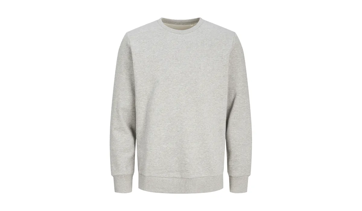 JACK & JONES - Tour Crew Neck Sweat BLK3900 - LIGHT GREY MELANGE
